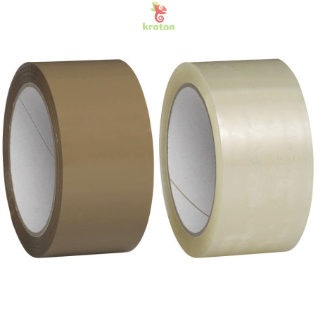 Banda adeziva ambalare 48mmx66m maro/transparent (solvent)