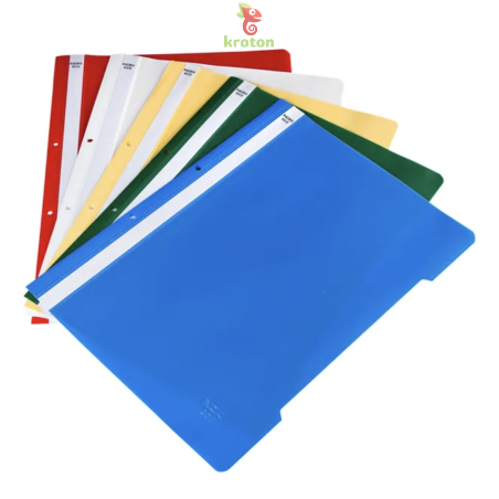 Dosar plastic cu șină de încopciat, 2 perforații NOKI