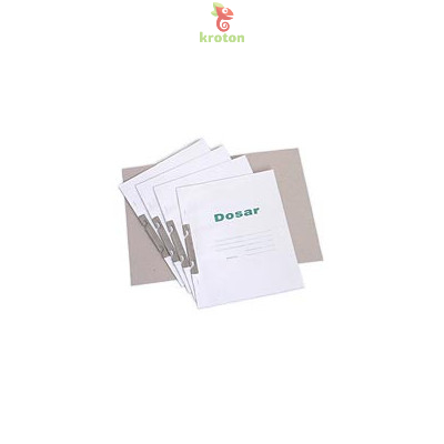Dosar incopciat 1/1 carton, alb