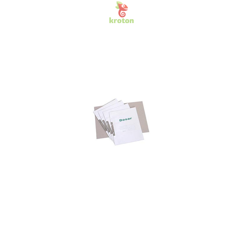 Dosar incopciat 1/1 carton, alb