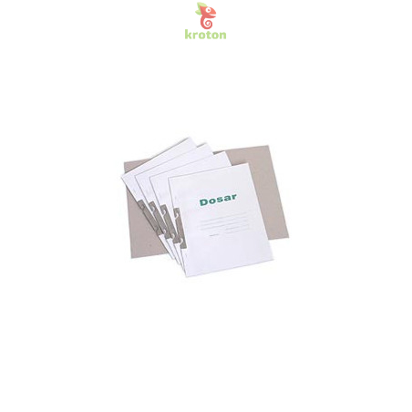 Dosar incopciat 1/1 carton, alb