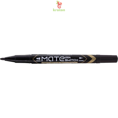 Marker permanent DELI 2 capete 0.5/1MM, negru