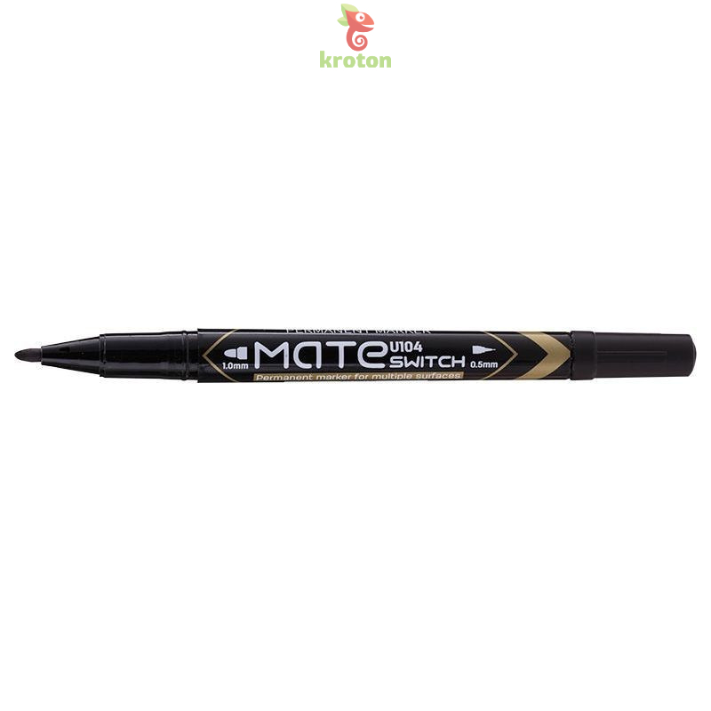 Marker permanent DELI 2 capete 0.5/1MM, negru