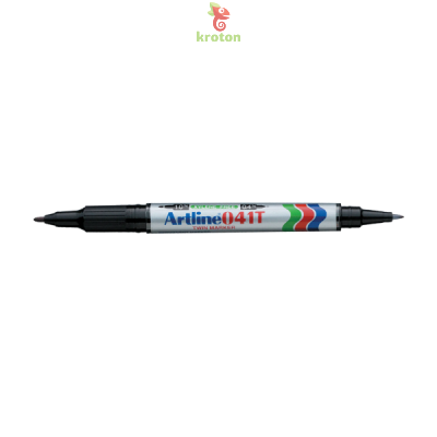 Marker permanent ARTLINE 041, corp plastic, 2 capete, varfuri rotunde 0.4mm/1.0mm